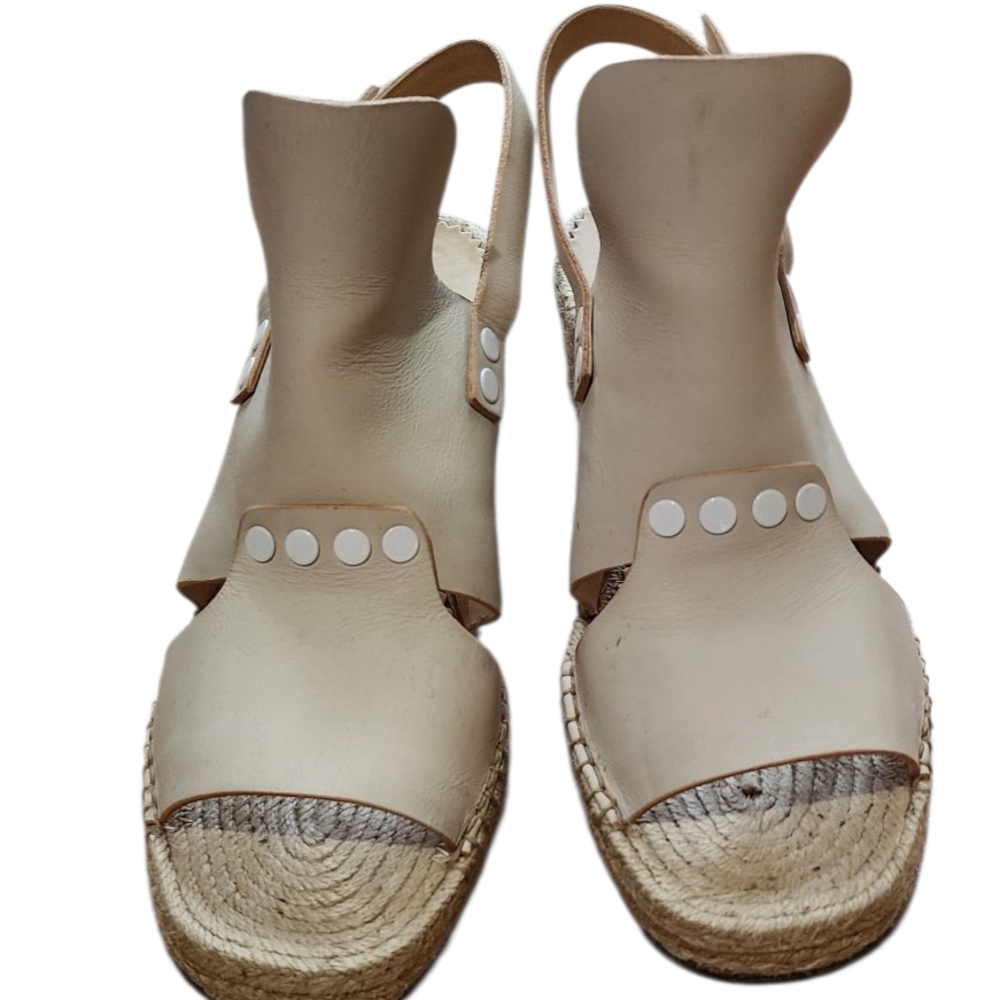 Rag & Bone Cream Espadrille Studded Sandals Size 8
